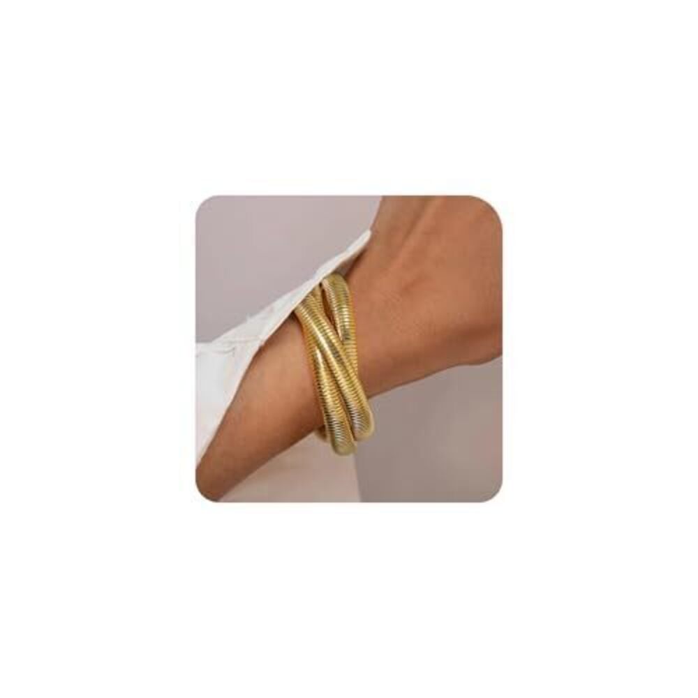 3317 18K Gold Plated Bracelets Gold Bangles Chunky Bangle Bracelets Stack